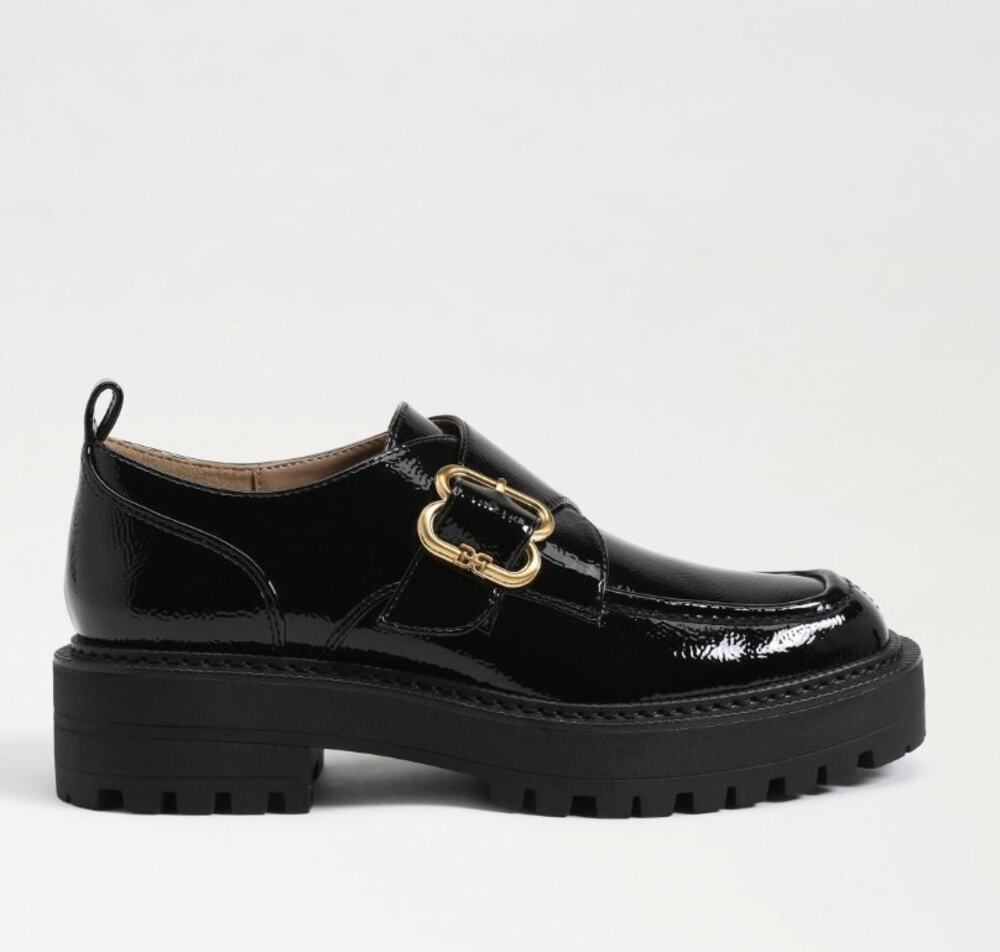 Sam Edelman Lora Flat Slip On Platform Loafers Lug Heel Espresso Womens Size US6